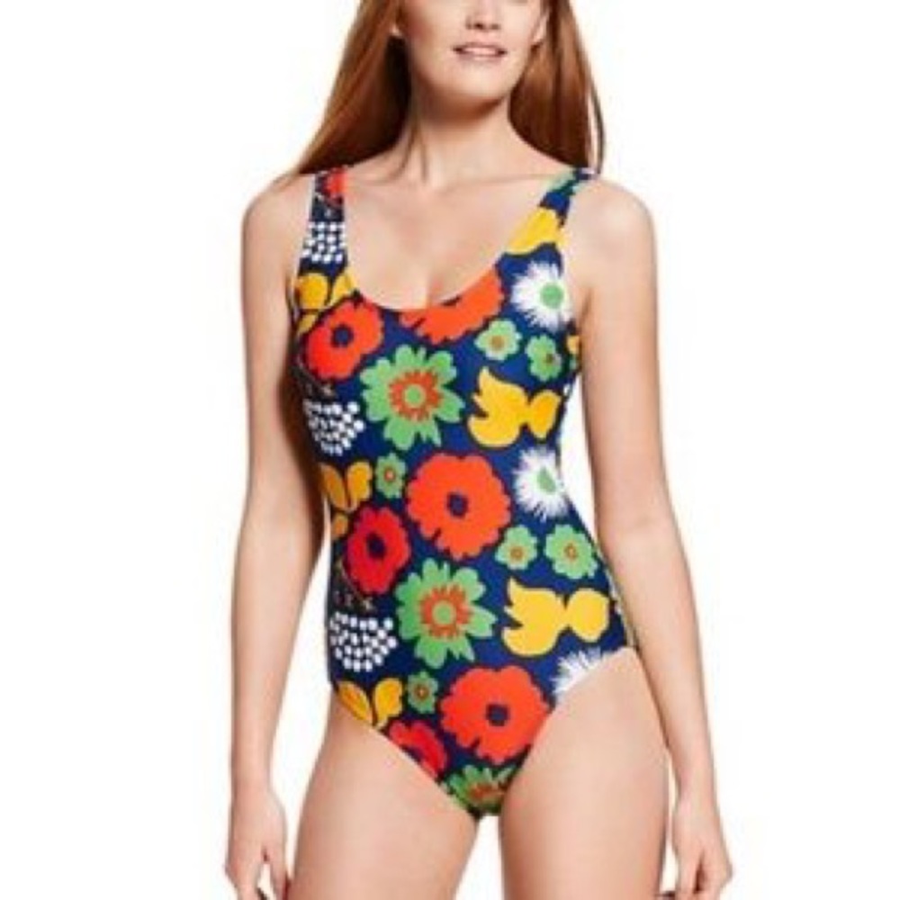 Marimekko for Target Mod Navy Floral One Piece Swimsuit